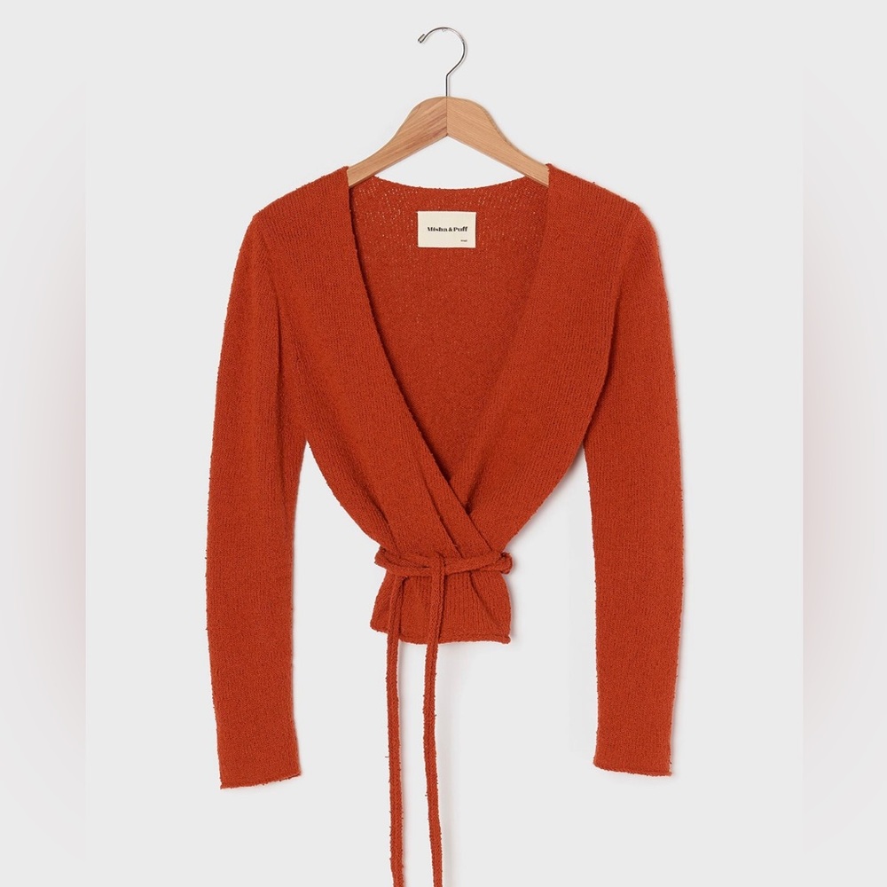 *ISO* Misha and Puff Boucle Rehearsal Wrap in Sienna